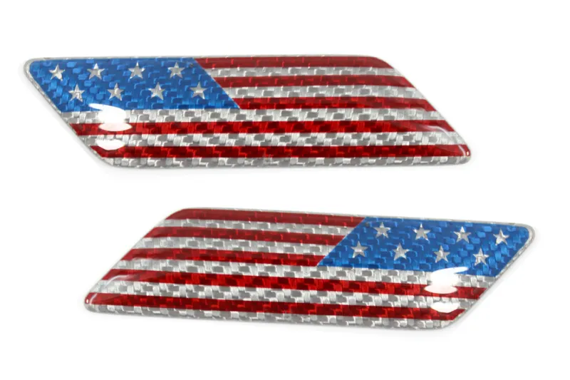 USA Fender Emblem w/ Flag - Carbon Fiber